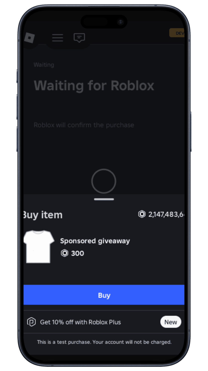 Pay directly on Roblox